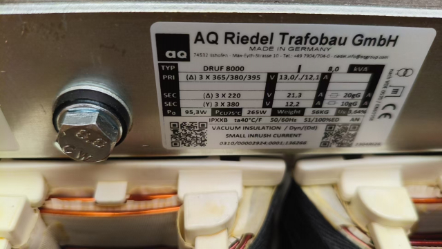 Трансформатор DRUF8000 8kVA IP00 CERT Michael Riedel | Фото 2 из 2