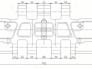 Башмак (трак) гусеницы гусеничного крана HITACHI SCX400 с пальцами